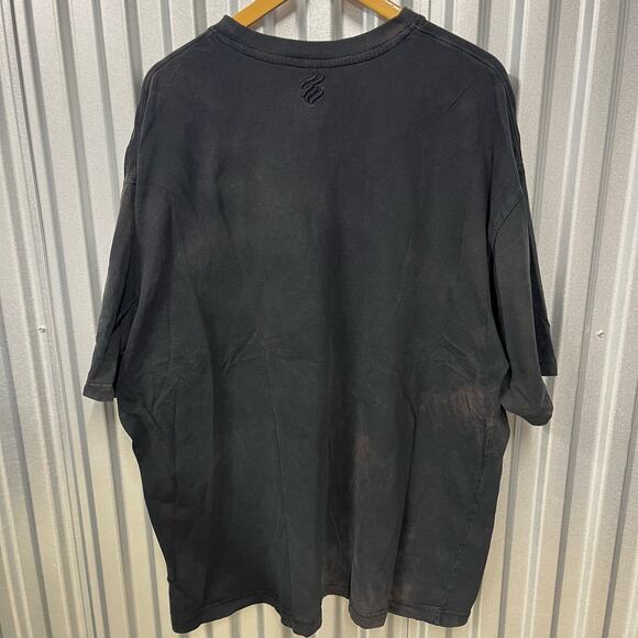 VTG Y2K RocaWear Black Faded and Distressed Graphic Skate Hip Hop T Shirt SZ 2XL - Picture 4 of 4
